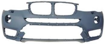 paraurti anteriore con primer con fori lavafari con tracce park assist e traccia telecamere bmw x3 f25 lci 2014 2017 bm8061001