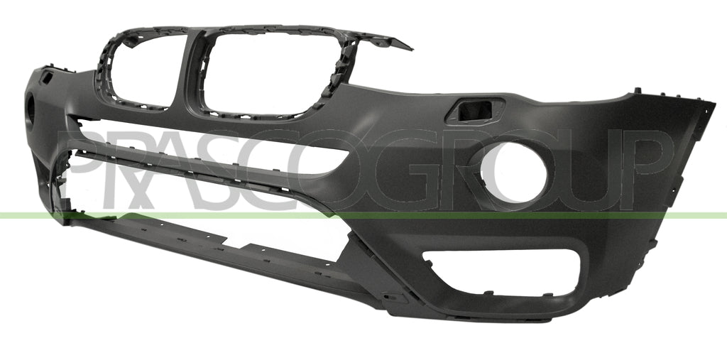 paraurti anteriore con primer con sede fendi led con fori lavafari con traccia telecamera e tracce park assist bmw x3 f25 lci 2014 2017 bm8061011