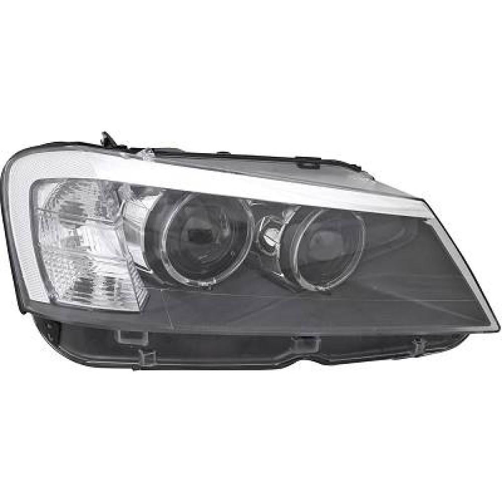 proiettore destro xenon hid d1s elettrico con motore con luce diurna nero led bmw x3 f25 lci 2014 2017 bm8064913