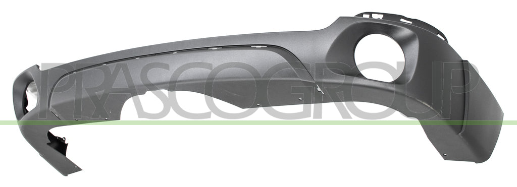 paraurti posteriore inferiore nero goffrato con fori modanatura con foro scarico singolo tondo a destra e sinistra mod excellence experience bmw x5 f15 2013 2018 bm8261060