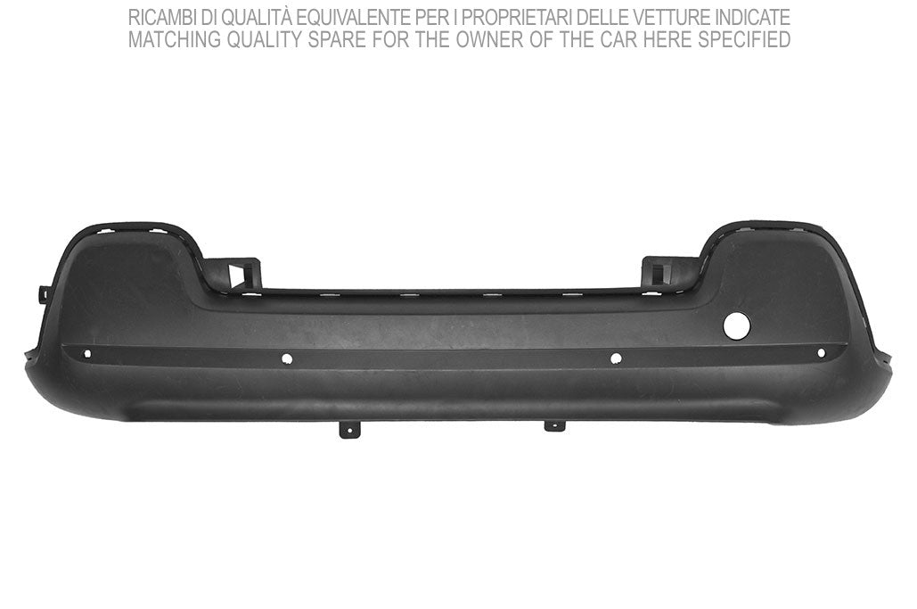 paraurti posteriore inferiore nero goffrato con tappo copri gancio con fori pdc citroen c3 2016 2020 ci3281081