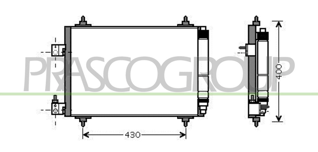 condensatore citroen c5 2004 2007 ci522c002