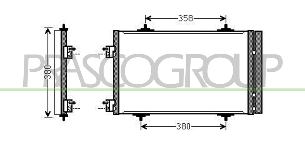 condensatore citroen c5 2008 2010 ci523c005