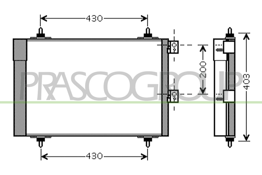 condensatore citroen xsara picasso 1999 2003 ci715c002