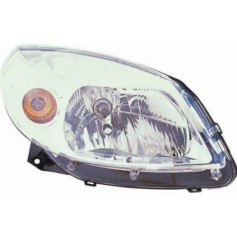 proiettore destro h4 elettrico senza motore cromato dacia sandero 2008 2012 da2204803