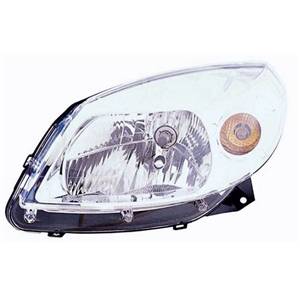 proiettore sinistro h4 elettrico senza motore cromato dacia sandero 2008 2012 da2204804