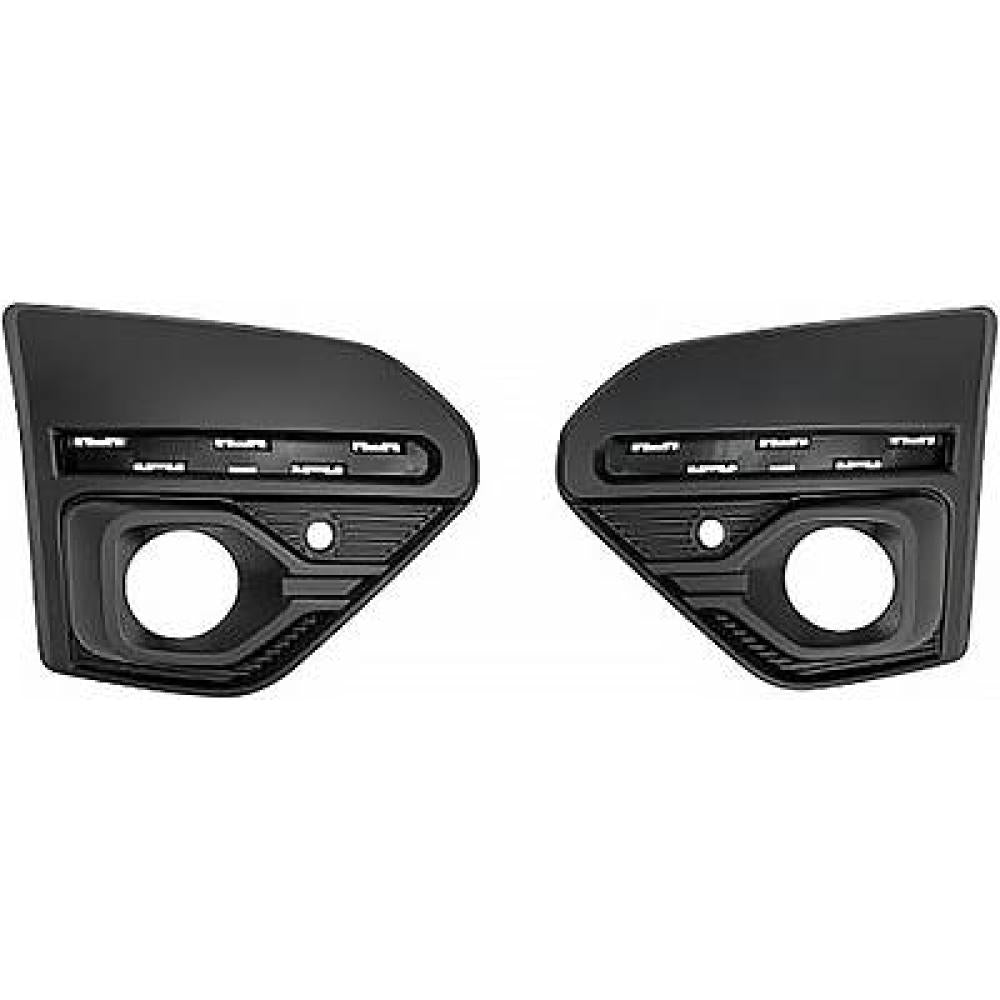 kit griglie paraurti anteriore nere goffrate con sede fendi con foro pdc supporti con fori profilo destra sinistra dacia sandero stepway 2020 da2322135