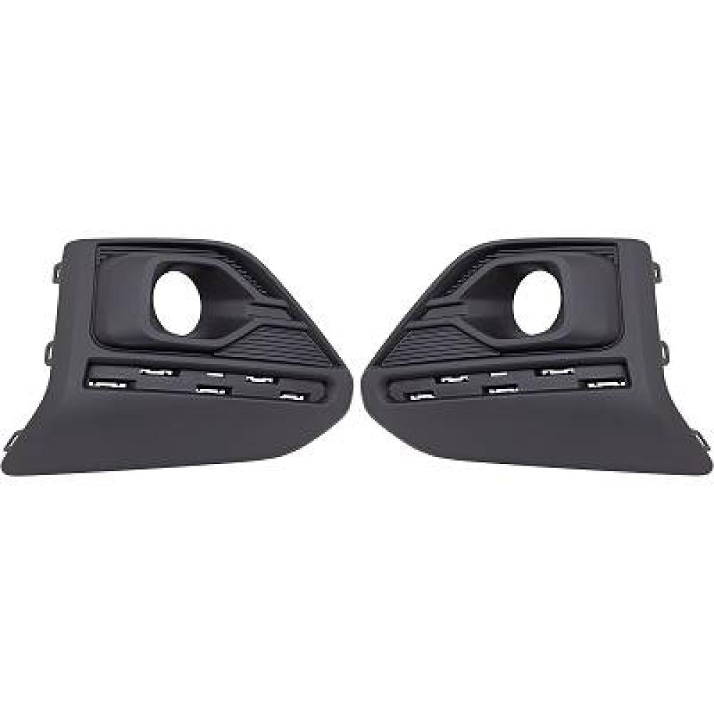 kit griglie paraurti anteriore nere goffrate con sede fendi con fori profilo destra sinistra dacia jogger 2021 da2322145