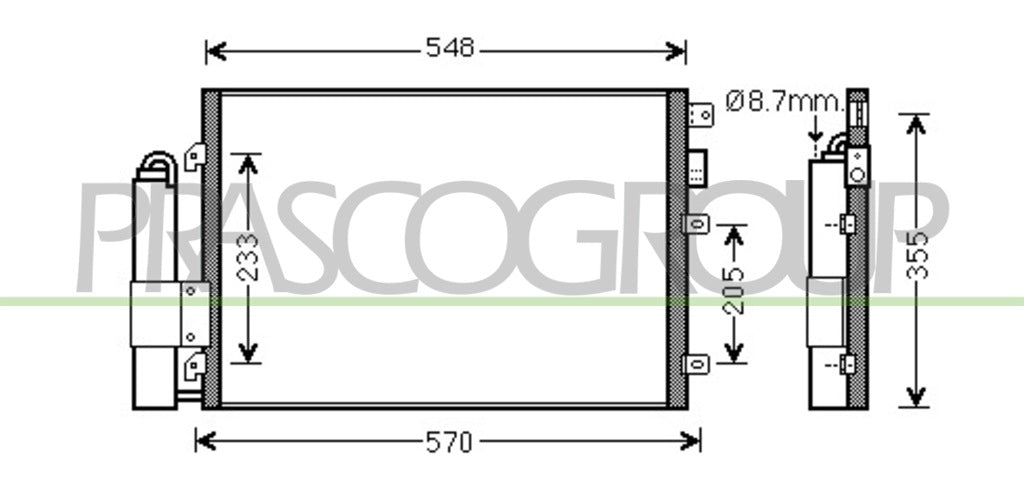 condensatore dacia logan 2005 2008 da320c002