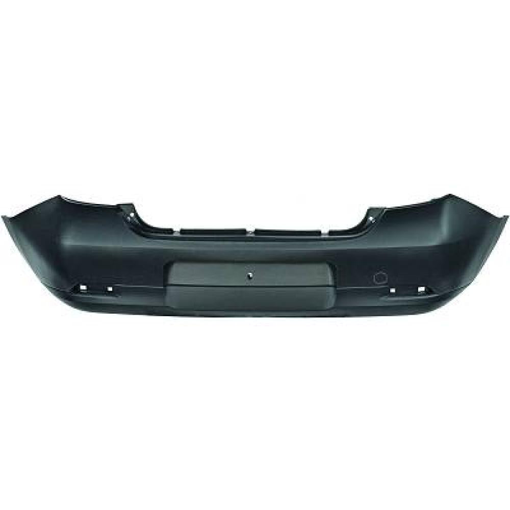 paraurti posteriore nero liscio da primerizzare con tracce pdc con tappo copri gancio traino dacia logan 2013 2016 850101031s