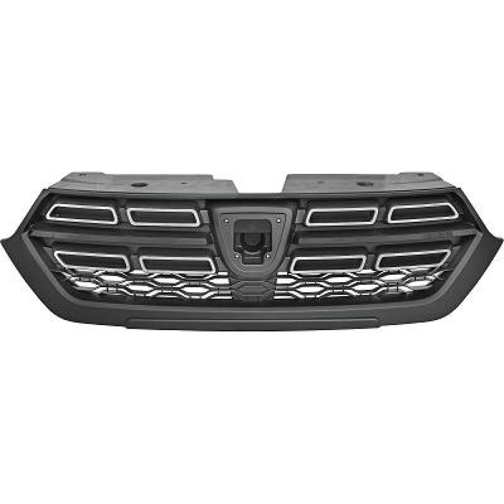 griglia radiatore nera con modanature cromate dacia dokker stepway 2017 da7362001