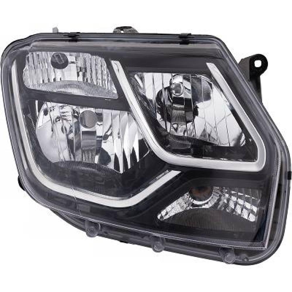 proiettore destro h1 h7 senza cavi di regolazione con luce diurna dacia duster 2013 2017 260100156r
