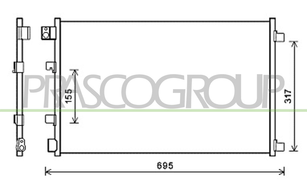 condensatore nissan qashqai j10 2006 2010 ds710c001
