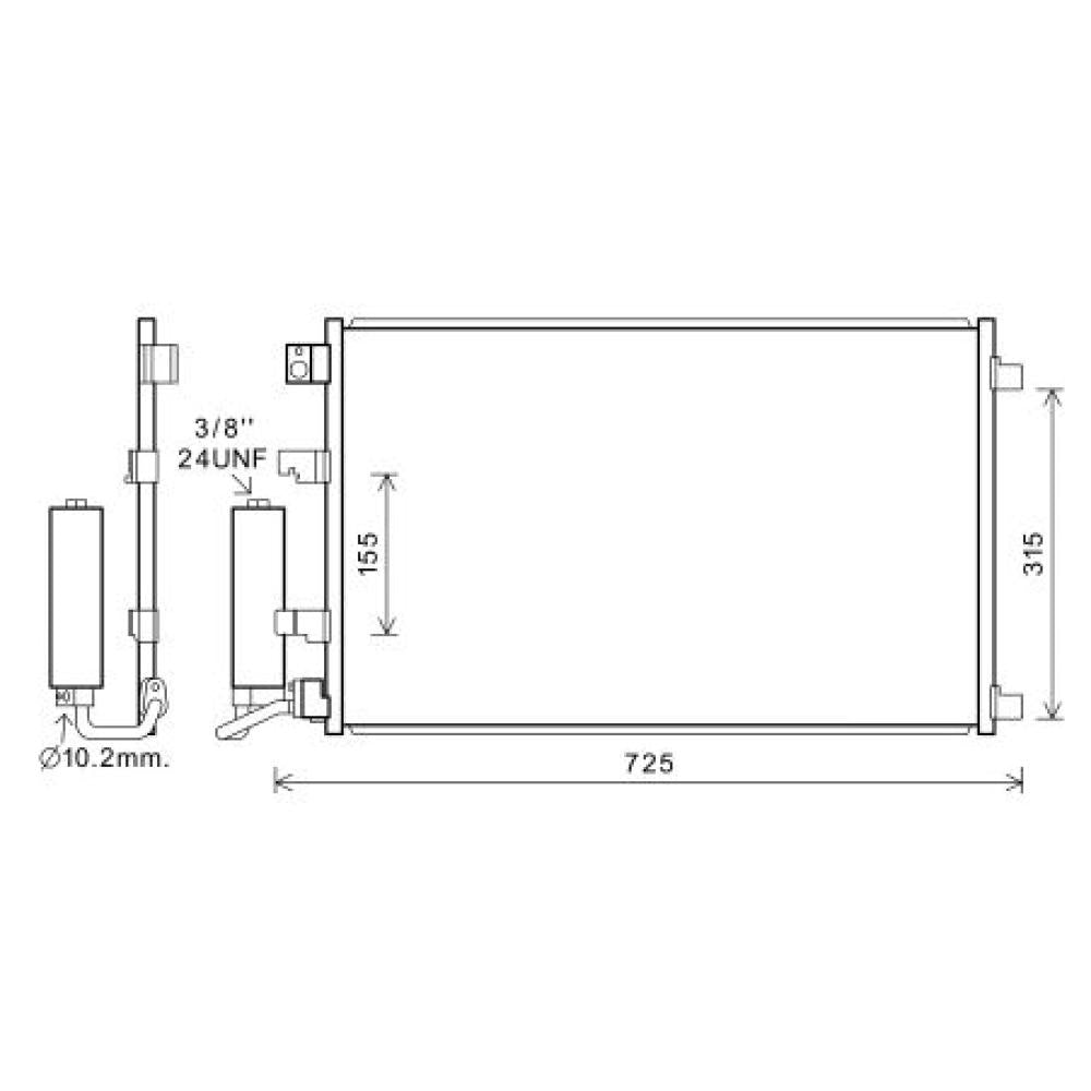 condensatore nissan qashqai j10 2010 2013 92100bb50a