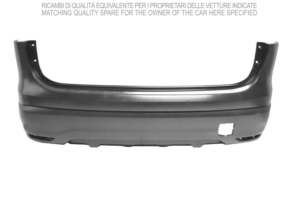 paraurti posteriore nero liscio da primerizzare con tracce pdc nissan qashqai 2014 2017 ds7121051