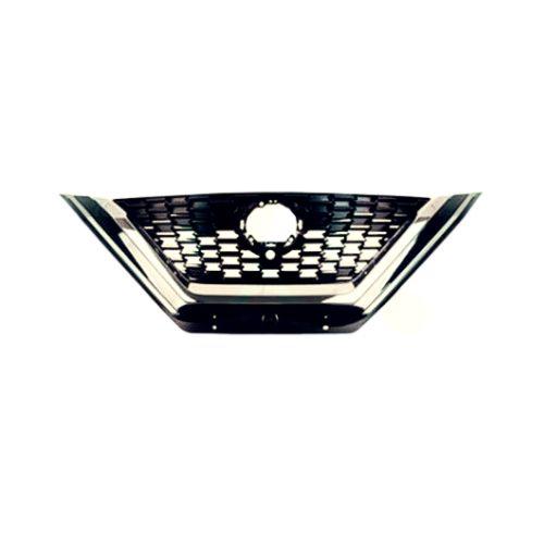 griglia radiatore nera lucida con modanatura cromata con foro telecamera nissan qashqai j12 2021 ds7142011