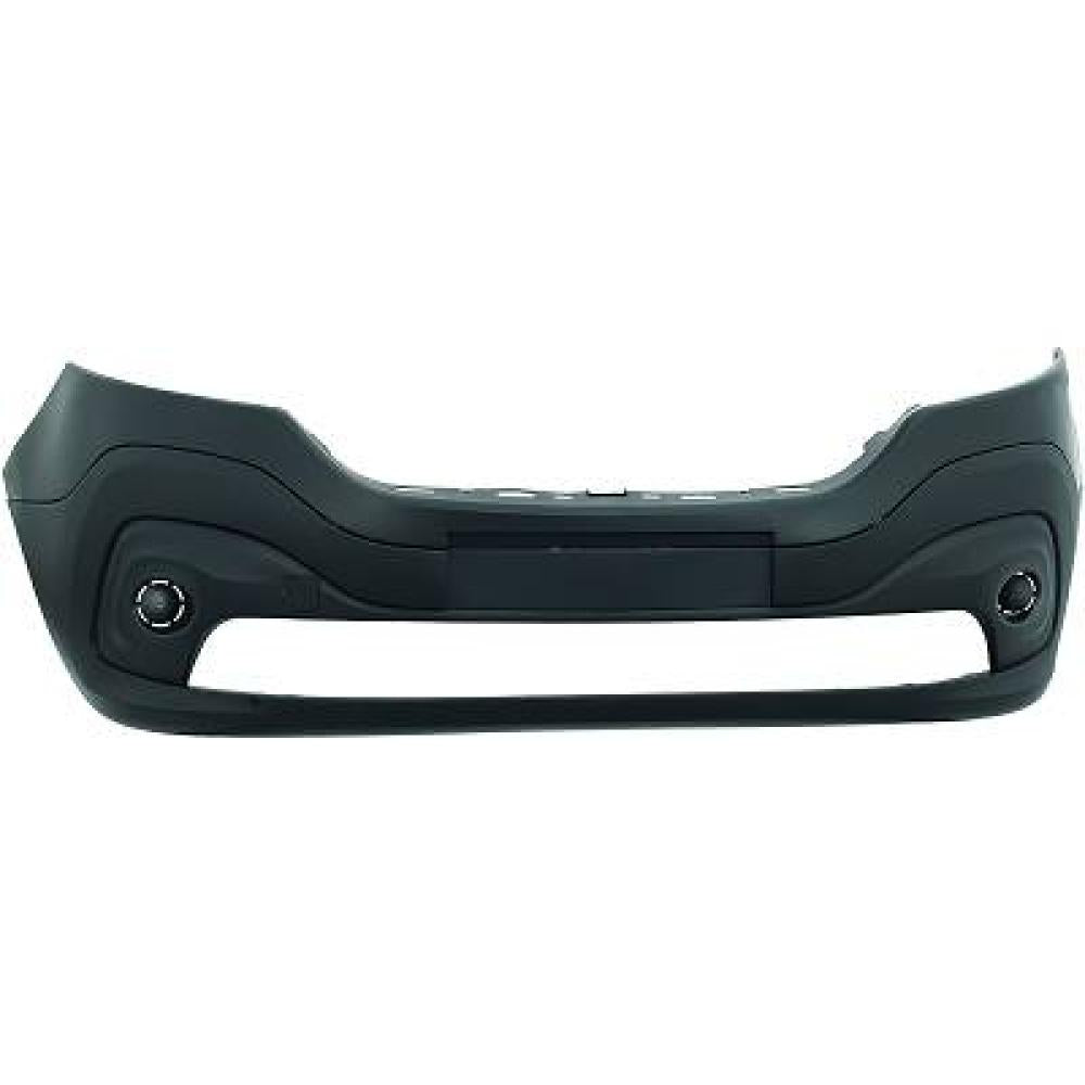 paraurti anteriore nero goffrato con tappo coprigancio con predisposizione fendi con kit supporti fendi destro sinistro renault trafic x82 2014 2019 6202200q0b