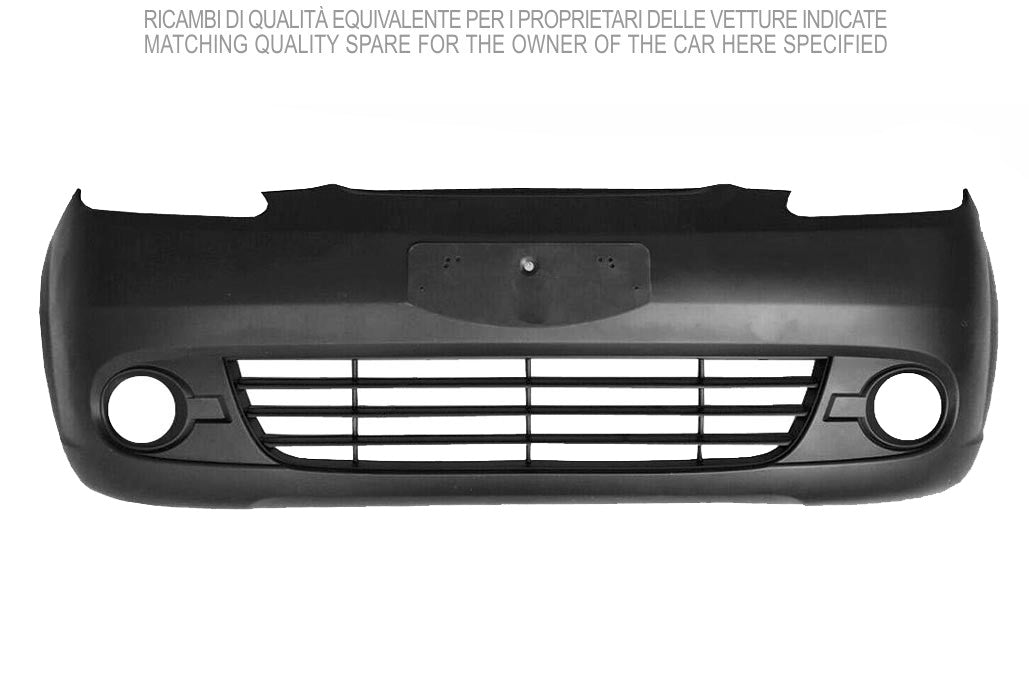 paraurti anteriore nero liscio da primerizzare con sede fendinebbia chevrolet daewoo matiz 2005 2007 dw3241001
