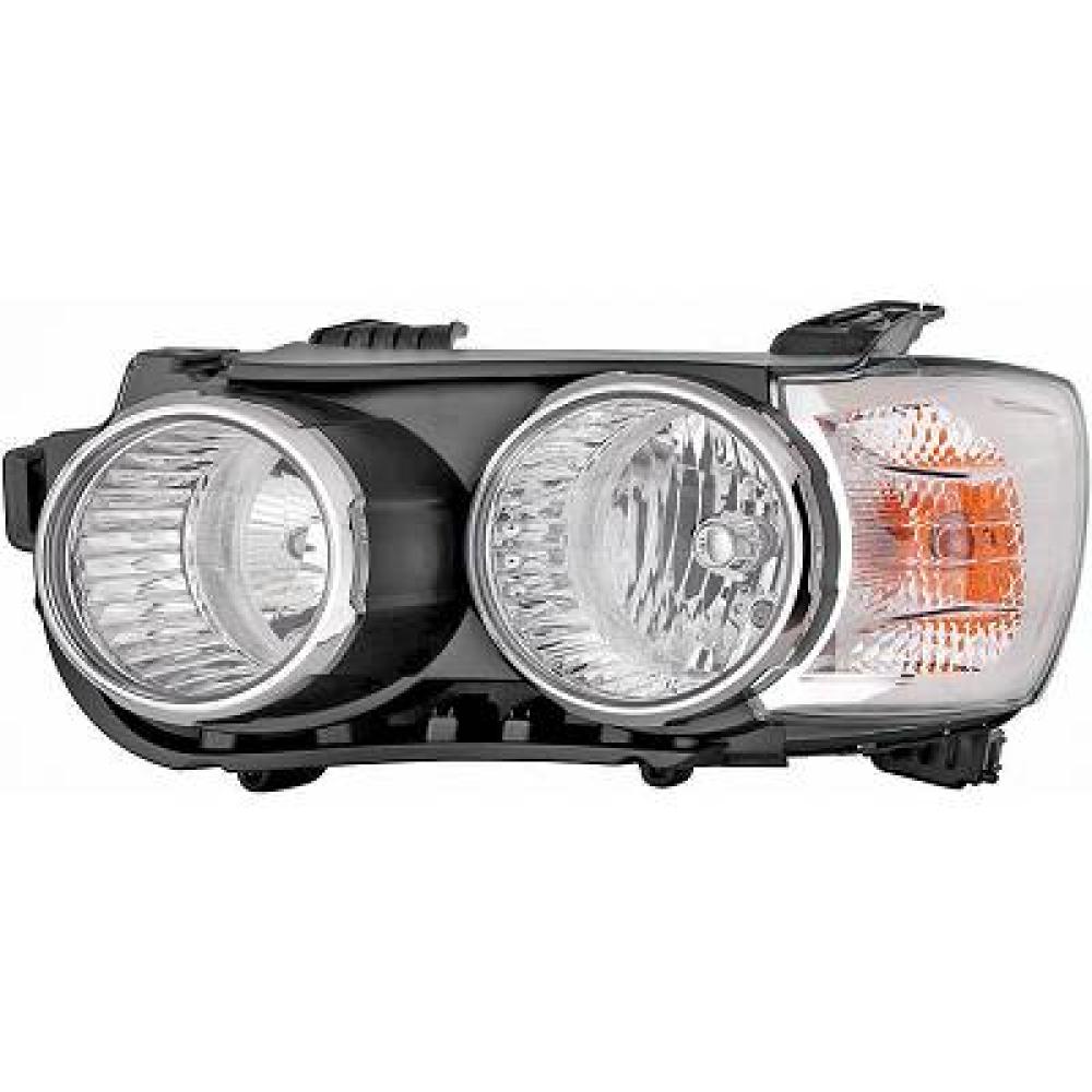 proiettore sinistro h1 h7 elettrico con motore con cornice faro cromata chevrolet daewoo aveo 2011 2015 dw3284904