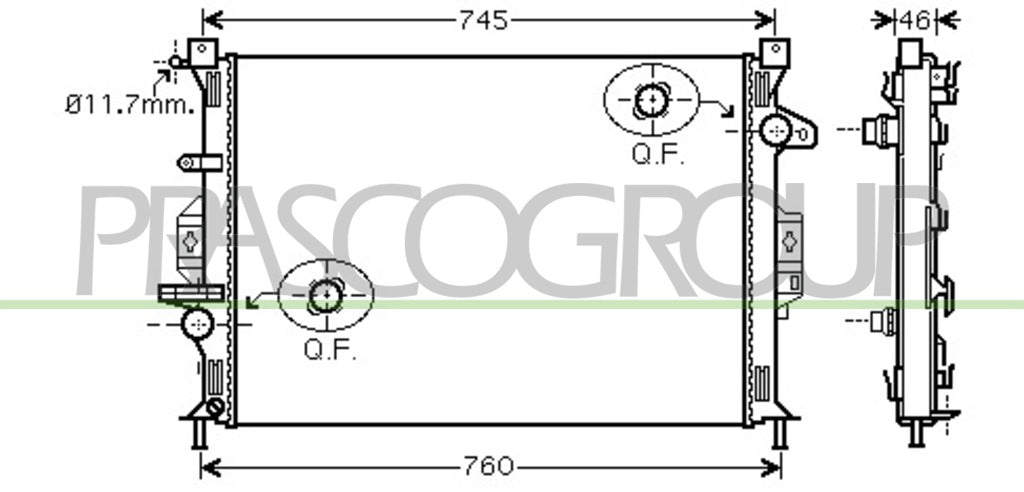 radiatore ford galaxy 2006 2010 fd079r001