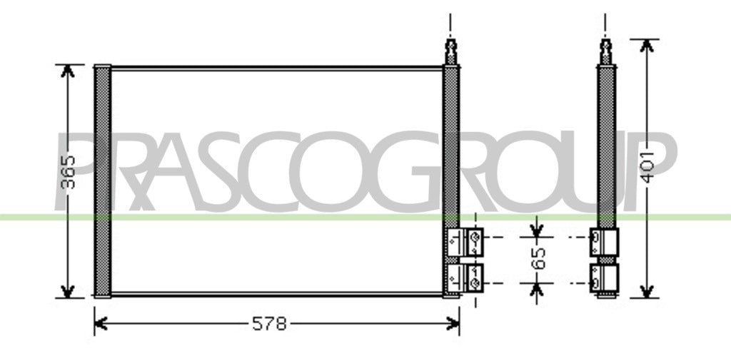 condensatore ford fiesta mk v 2002 2005 fd340c001
