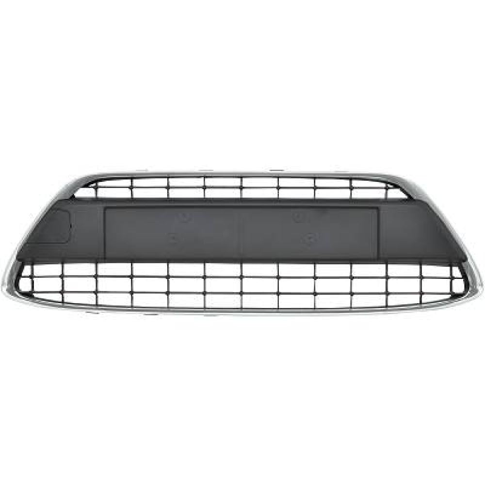 griglia paraurti anteriore centrale nera con cornice con tappo copri gancio cromata traino ford fiesta mk vi 2008 2012 fd3442130