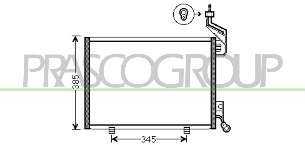 condensatore ford fiesta mk vi 2008 2012 fd344c002