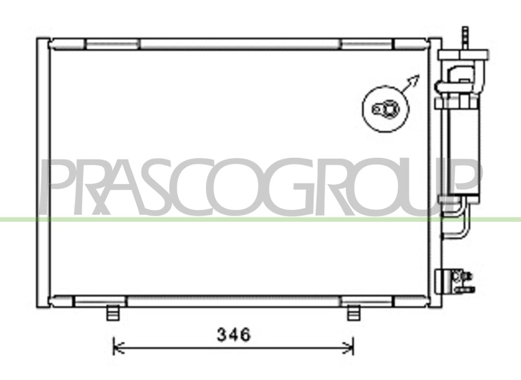 condensatore ford fiesta mk vi 2008 2012 fd344c003