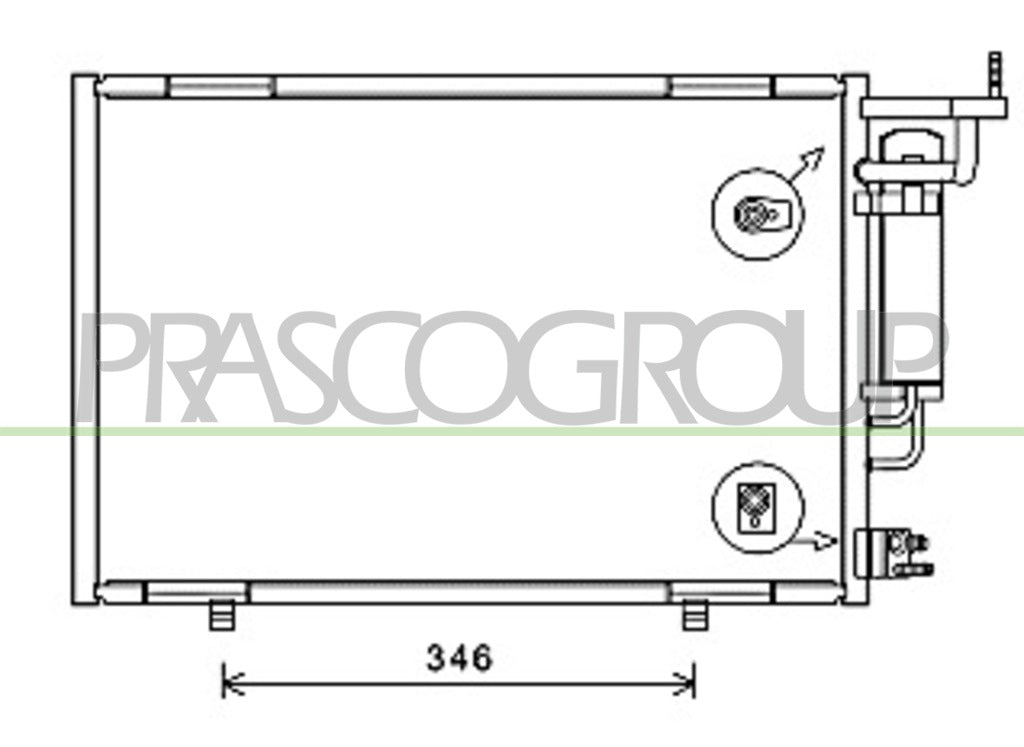 condensatore ford fiesta mk vi 2013 2017 fd346c001
