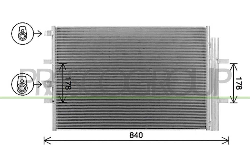 condensatore ford transit 2006 2013 fd912c002