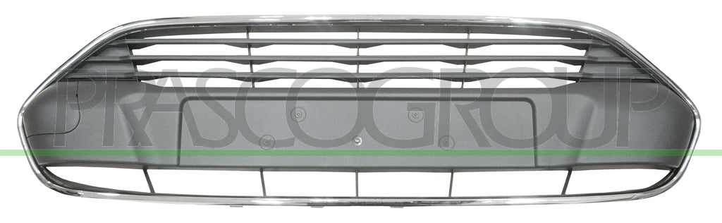 griglia paraurti anteriore centrale nera goffrata con cornice con tappo copri gancio cromata traino ford transit tourneo connect chc 2014 2018 fd9362120