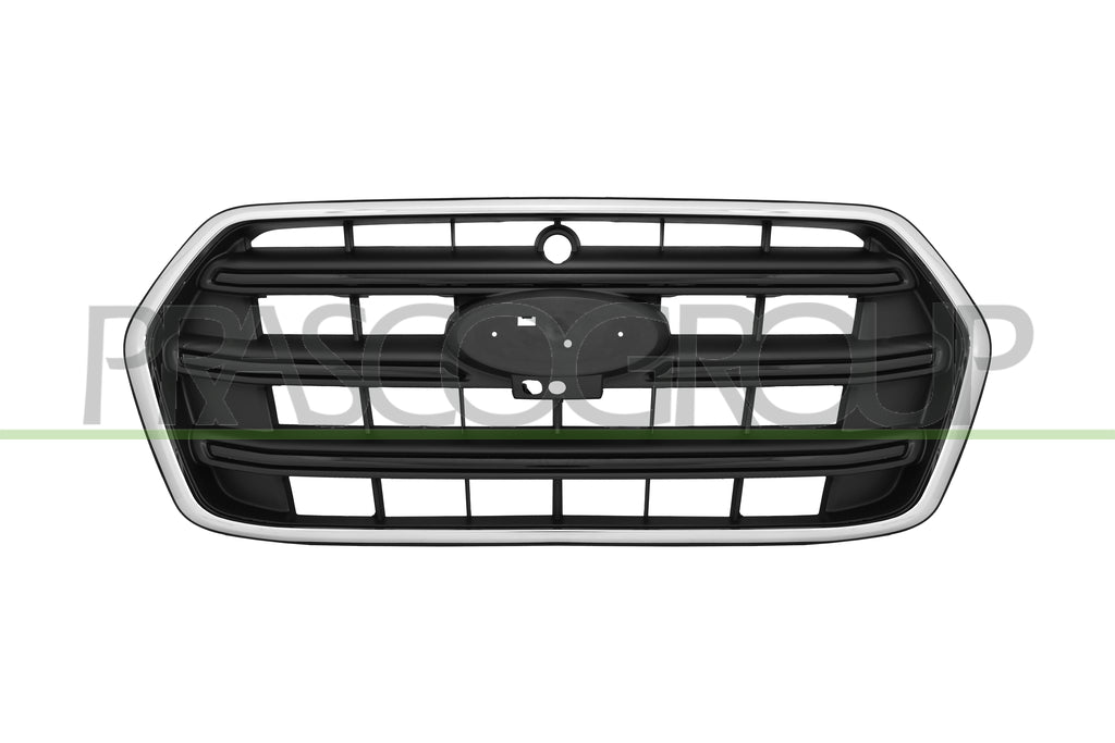 griglia radiatore nera con cornice cromata con foro telecamera ford transit 2019 fd9502021