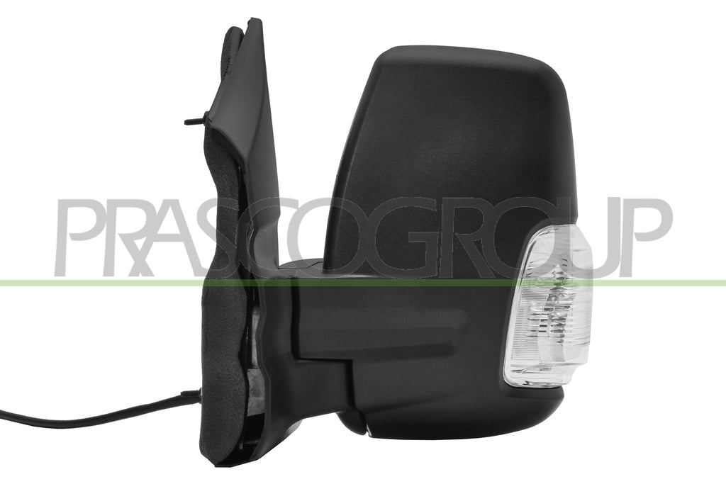 retrovisore sinistro elettrico nero termico con fanale con lampadina 16w braccio corto convesso 6 pins ford transit 2019 fd9507314