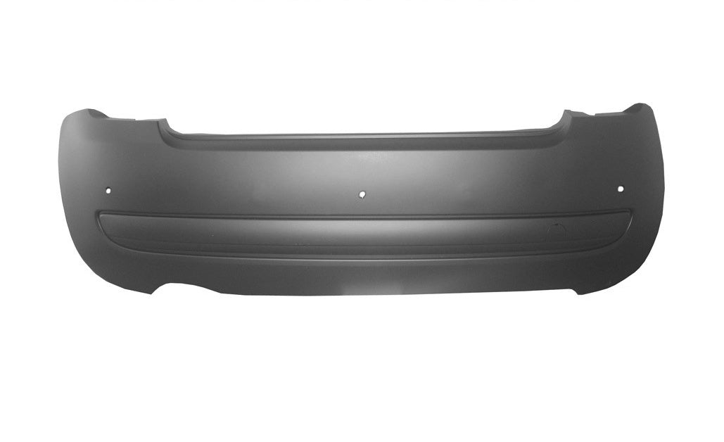paraurti posteriore con primer con fori modanatura con 3 fori pdc supporti mod 09 12 fiat 500 2007 2015 ft0301092