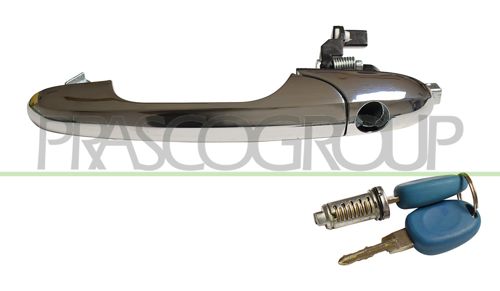 maniglia anteriore sinistra esterna cromata con set chiavi e nottolino abarth 500 2008 2015 ft0308006