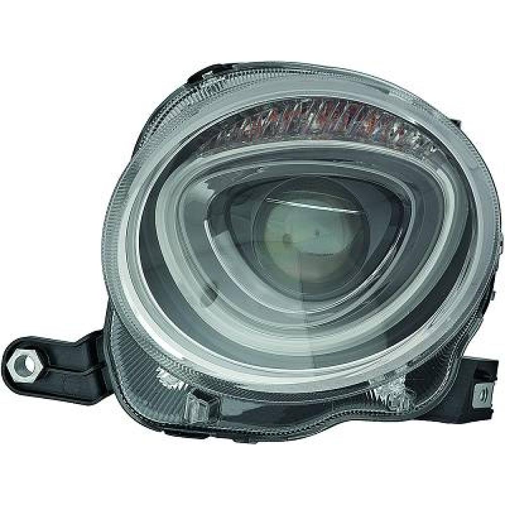 proiettore destro h7 elettrico con motore fiat 500 2015 ft0324803