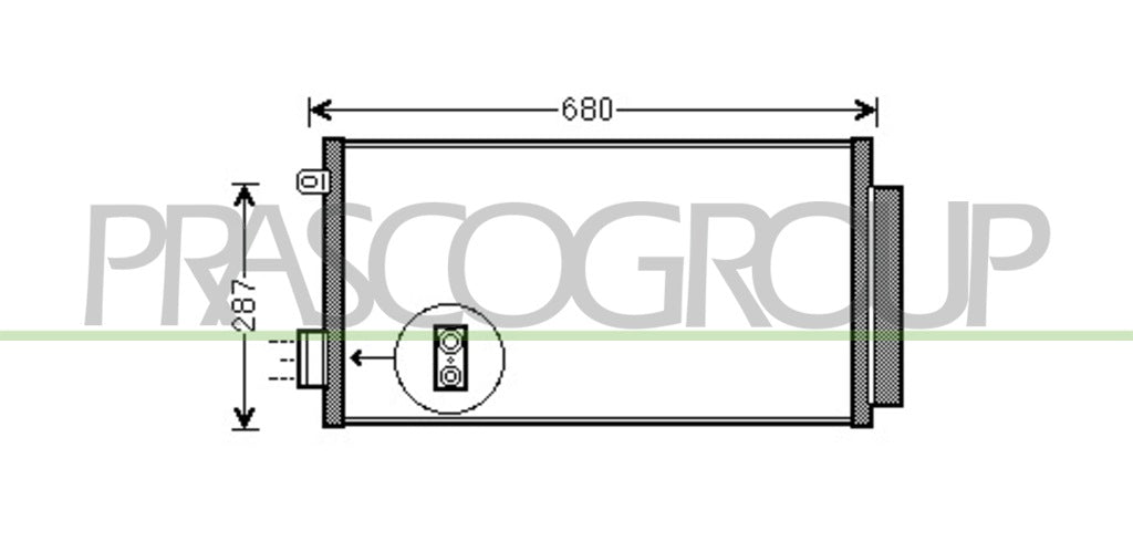 condensatore fiat 500 l 2012 2017 ft040c002