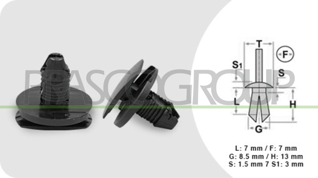 rivetti plastica 16 pezzi lunghezza 7 mm larghezza 1 5 mm testa 20 mm foro 7 mm alfa romeo giulia 2015 2023 ft040cl01