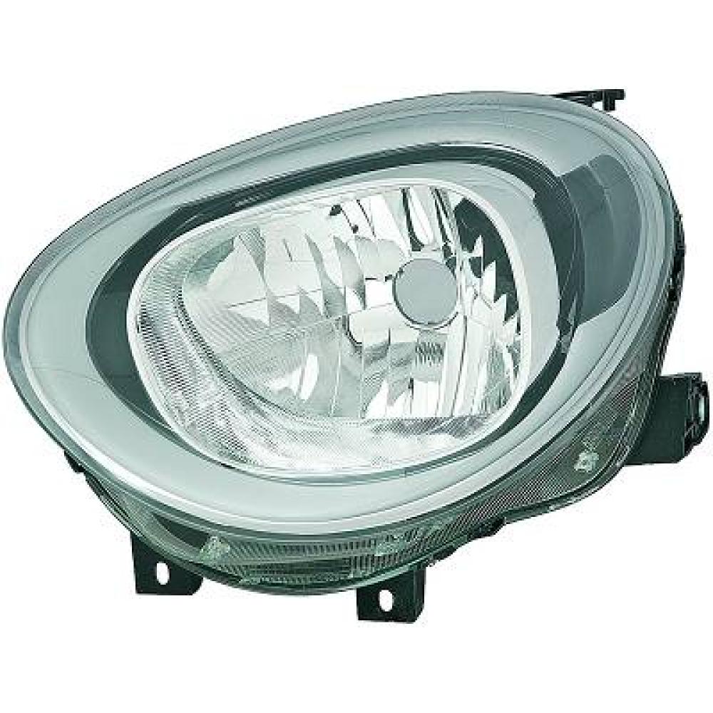proiettore sinistro h4 elettrico senza motore nero fiat 500xcross trekking 2018 ft0604804