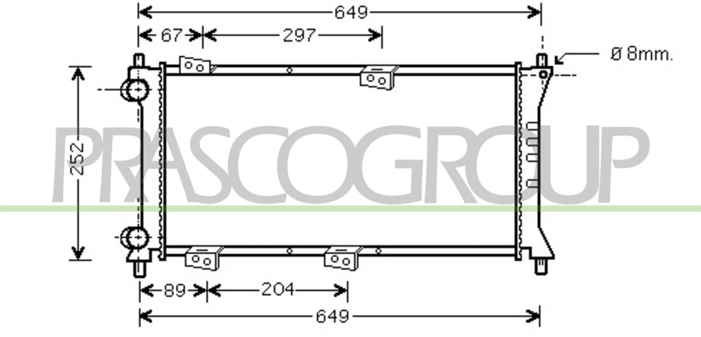 radiatore fiat panda 1986 2003 ft121r005