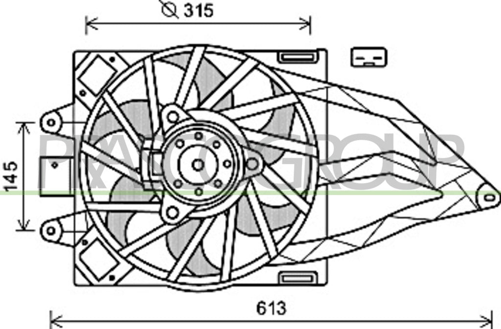 ventola fiat panda 2003 2011 ft122f005