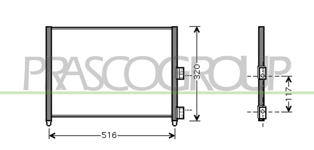 condensatore fiat punto 2003 2011 ft340c003
