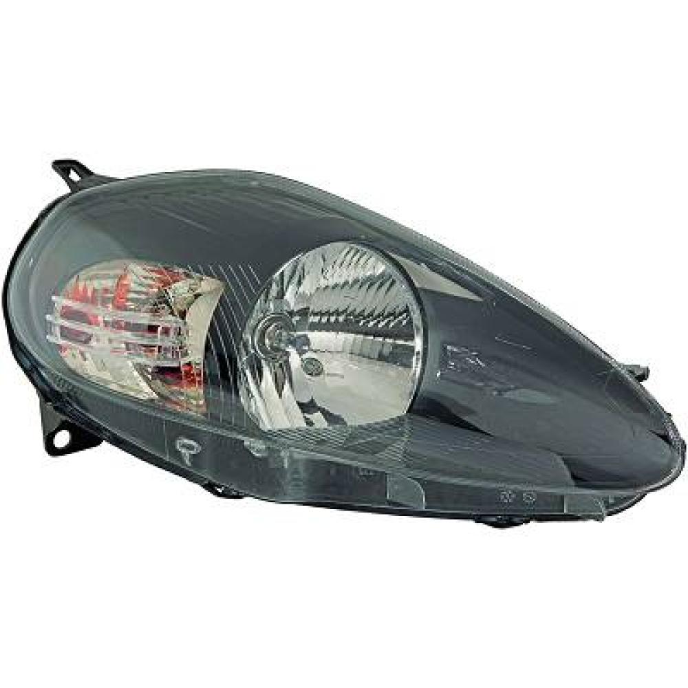 proiettore sinistro h4 elettrico con motore grigio scuro mod 08 fiat grande punto 2005 2009 ft3424814