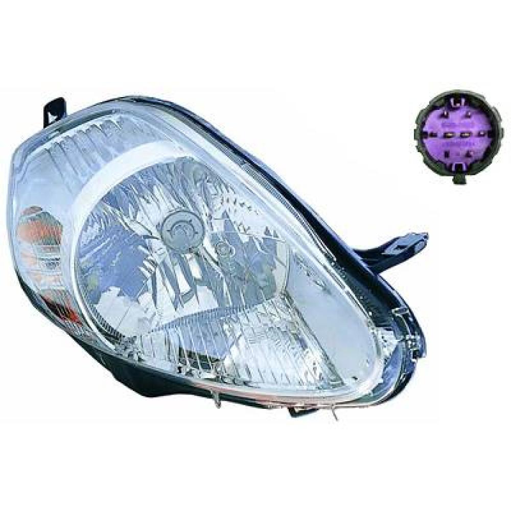 proiettore destro h4 elettrico cromato con motore mod 08 fiat grande punto 2005 2009 ft3424823