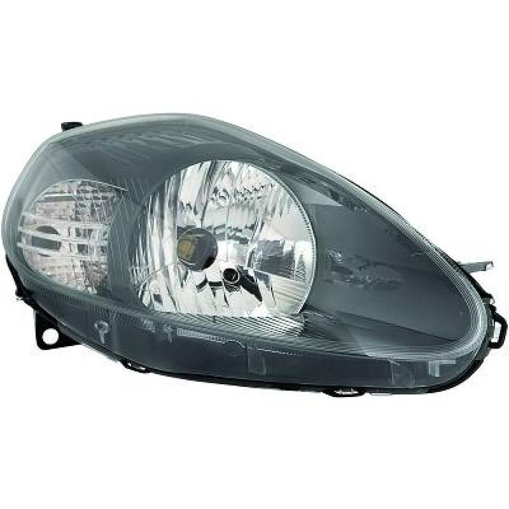 proiettore sinistro h4 elettrico con motore grigio scuro mod 08 fiat grande punto 2005 2009 ft3424834