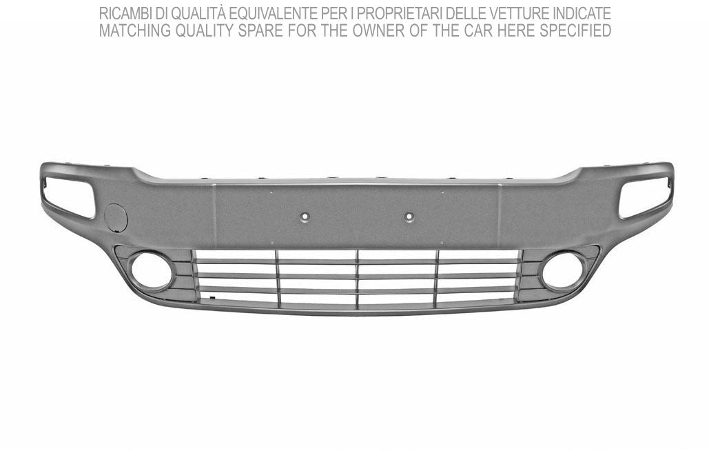 griglia centrale paraurti anteriore grigio chiaro con sede fendi fiat punto evo 2009 2012 ft3442131