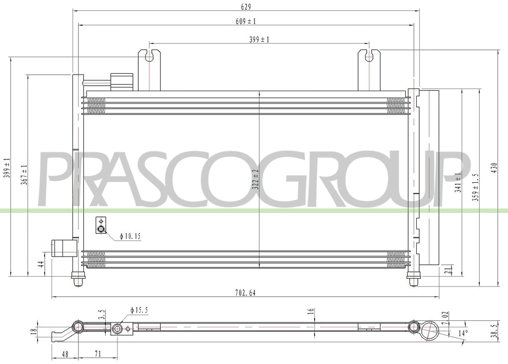 condensatore fiat sedici 2007 2013 ft360c003