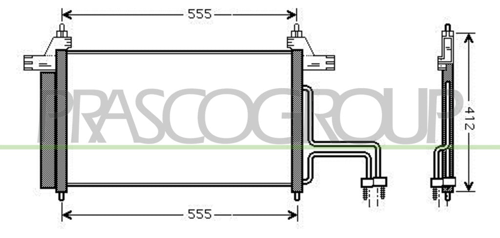 condensatore fiat stilo 2001 2010 ft420c001