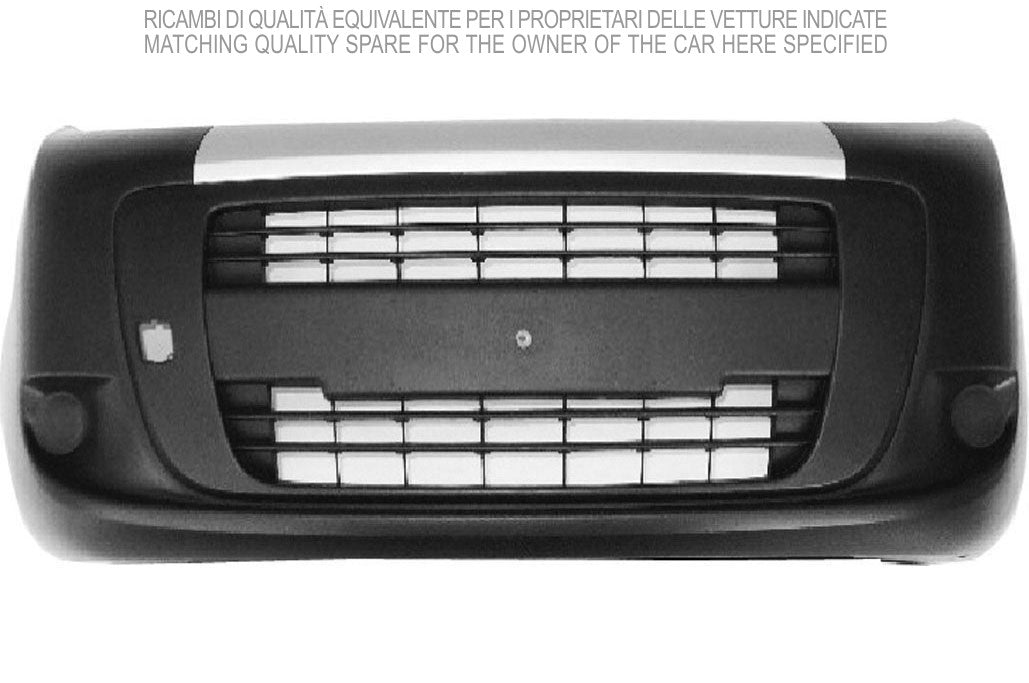 paraurti anteriore nero con fascia superiore argento fiat qubo 2008 2016 ft8601043