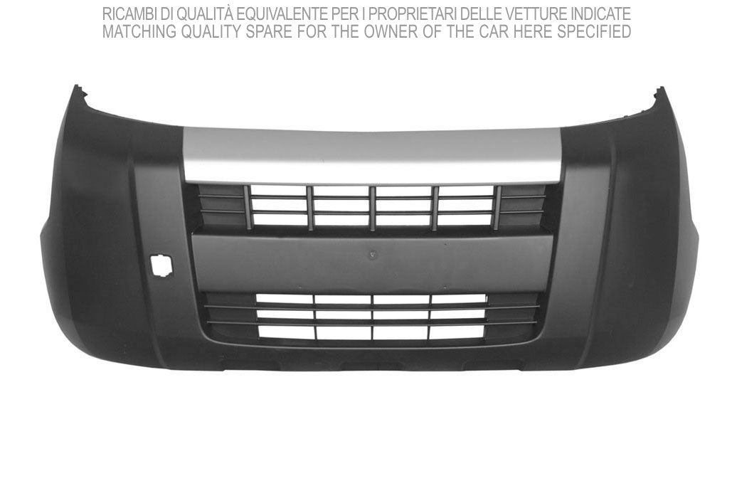 paraurti anteriore nero con fascia argento mod cargo van fiat fiorino 2007 2016 ft9071001